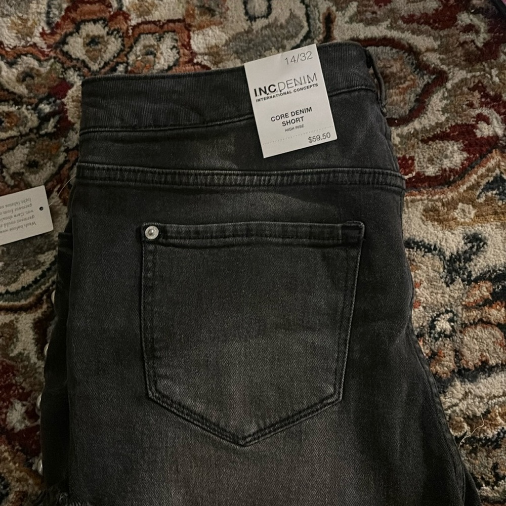 Brand new Inc black denim shorts